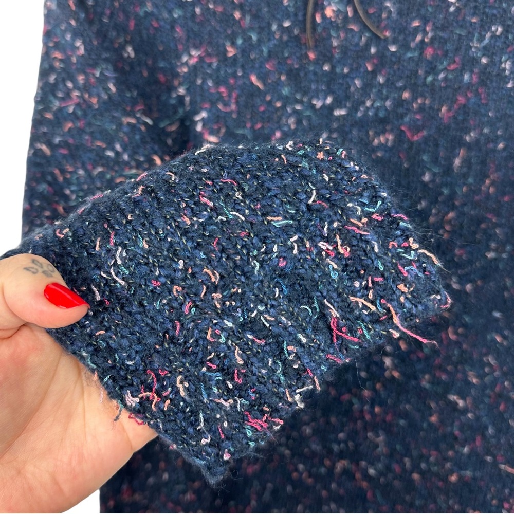 Christopher & Banks Speckled Confetti Knit Quarter Zip Pullover Cardigan Sweater - Picture 6 of 10